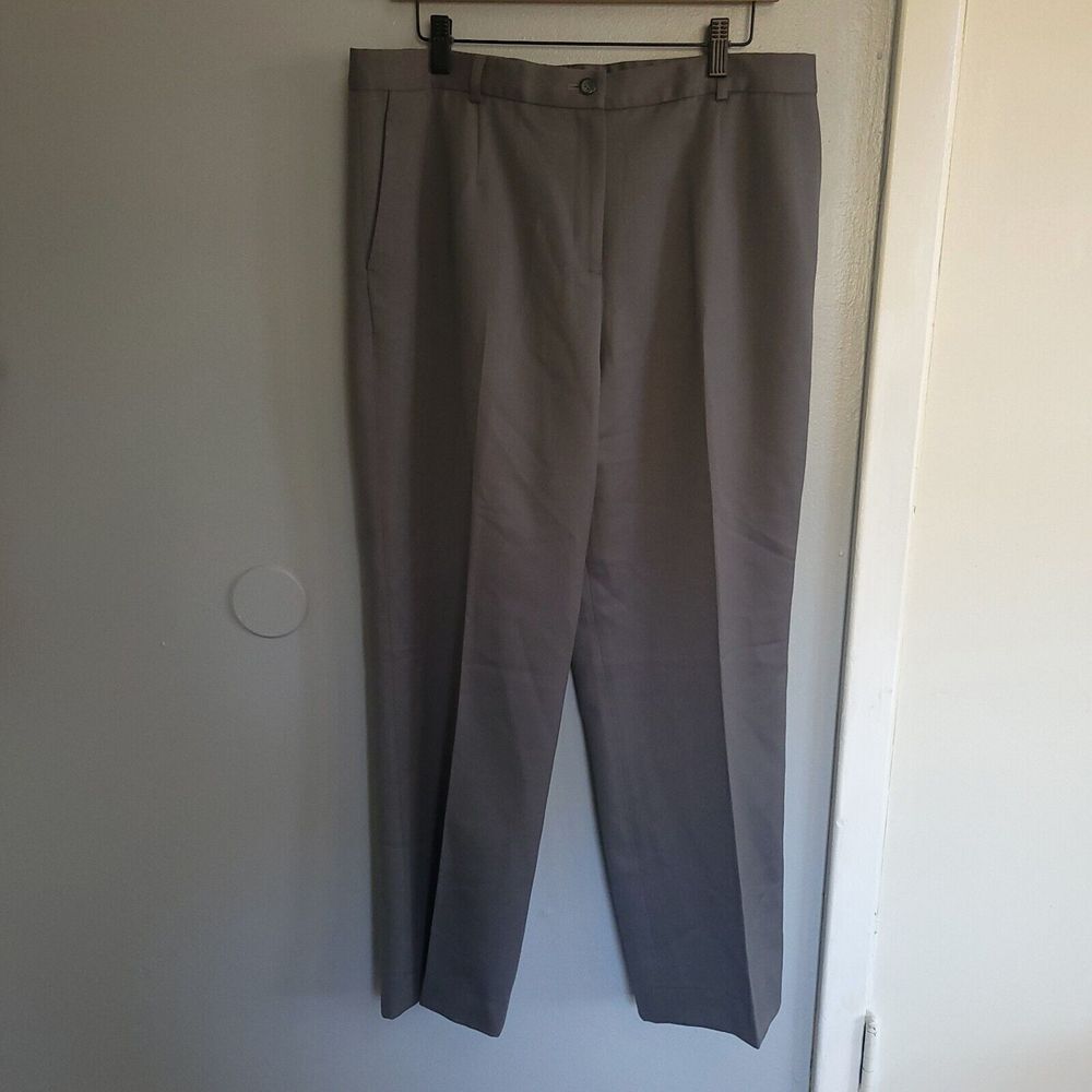 PENDLETON 100% Virgin‎ Wool Fully Lined Dress Pants Size 14 Grey Womens